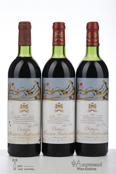 MOUTON ROTHSCHILD 1981 - Mc - 3 Bottles