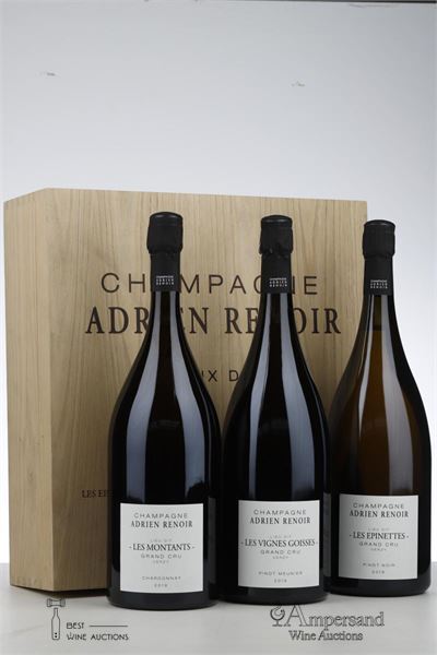 ADRIEN RENOIR ASSORTIMENT LIEUX DITS EXTRA BRUT 2019 - Les Epinettes - Les Montants - Les Vignes Goisses - 3 Magnums - Owc 3