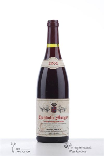 CHAMBOLLE MUSIGNY AUX BEAUX BRUNS 2003 - Ghislaine Barthod - 1 Bottle