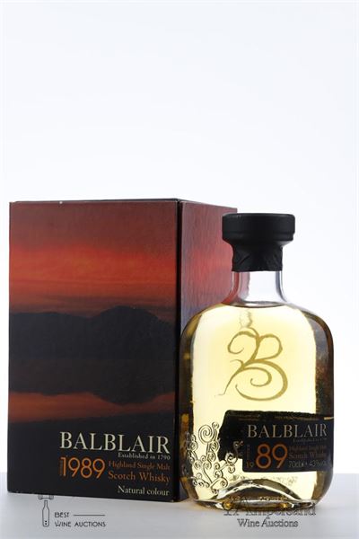 BALBLAIR 1989 - Balblair Distillery - Distilled 1989 - Bottled 2008 - Natural colour - 43% ABV - 1 x 0,7 Ltr - Oc 1