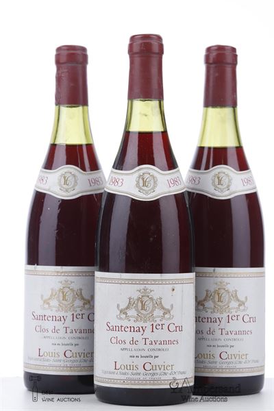 SANTENAY CLOS DE TAVANNES 1983 - Louis Cuvier - 3 Bottles