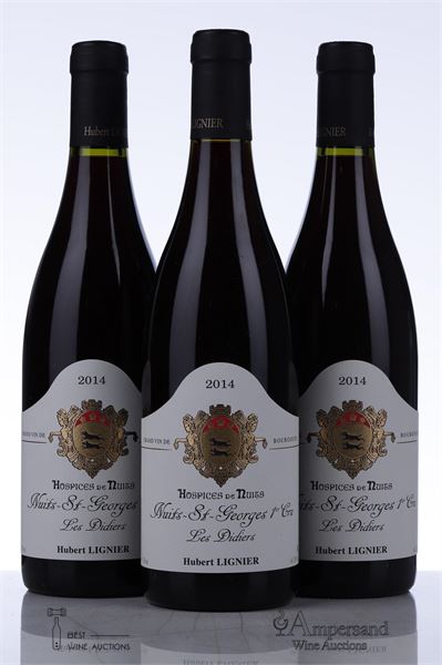 NUITS ST GEORGES LES DIDIERS 2014 - Hubert Lignier - Hospices de Nuits - 3 Bottles - Oc 3
