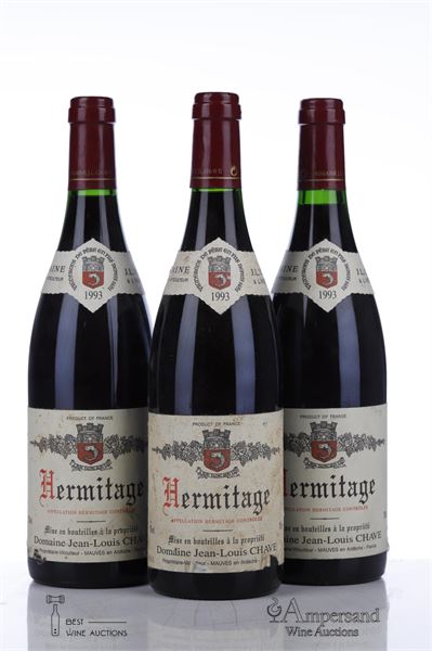 HERMITAGE ROUGE 1993 - Jean Louis Chave - 3 Bottles