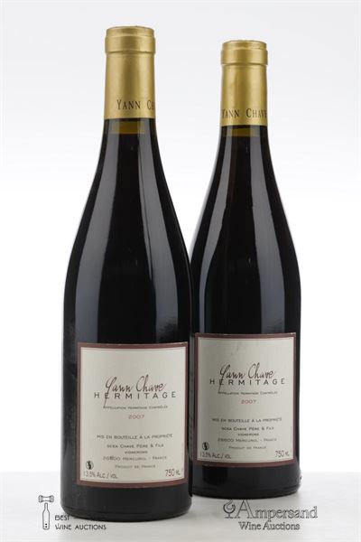HERMITAGE ROUGE 2007 - Yann Chave - 2 Bottles