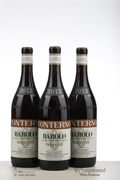 BAROLO CERRETTA 2012 - Giacomo Conterno - 3 Bottles