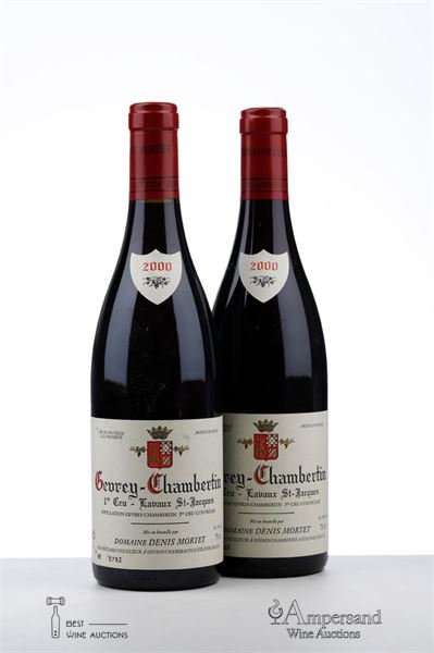 GEVREY CHAMBERTIN LAVAUX ST JACQUES 2000 - Denis Mortet - 2 Bottles