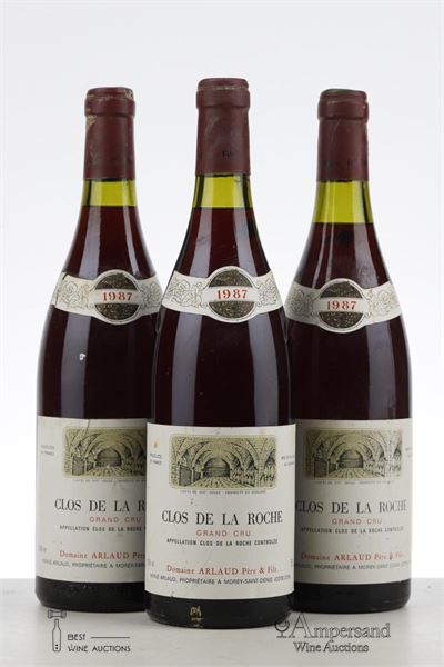 CLOS DE LA ROCHE 1987 - Arlaud - 3 Bottles