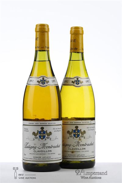 PULIGNY MONTRACHET CLAVOILLON 1992 - Domaine Leflaive - 2 Bottles