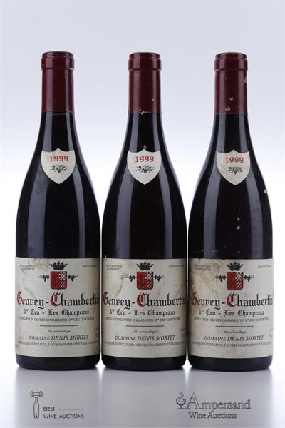 GEVREY CHAMBERTIN LES CHAMPEAUX 1999 - Denis Mortet - 3 Bottles
