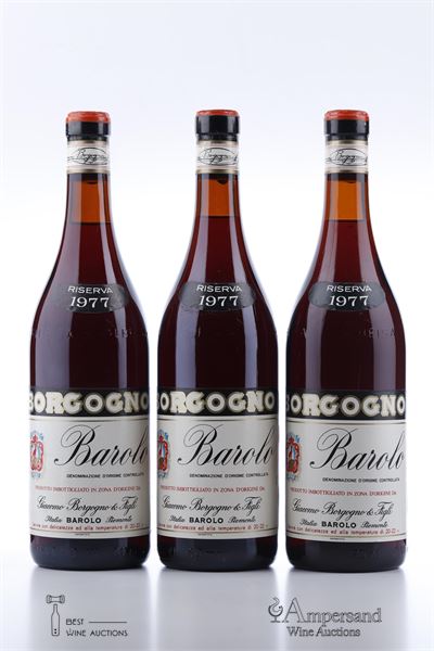 BAROLO RISERVA 1977 - Giacomo Borgogno - 3 Bottles