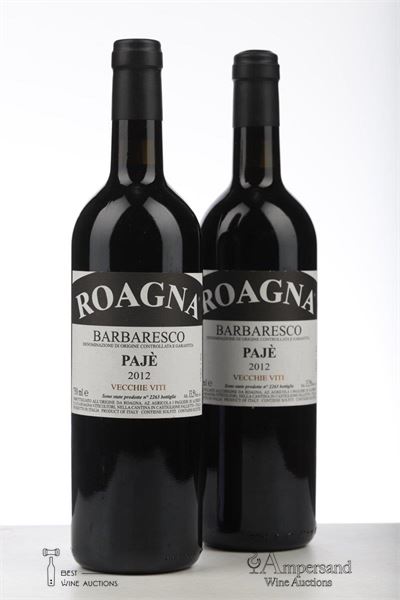BARBARESCO PAJE VECCHIE VITI 2012 - Roagna - 2 Bottles