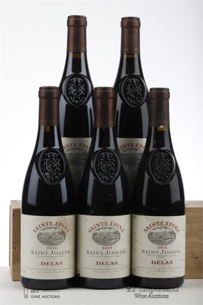 SAINT JOSEPH SAINTE EPINE 1*2009 + 2*2010 +2*2013  - Delas - 5 Bottles
