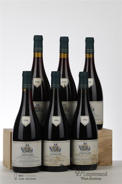 POMMARD LES PEZEROLLES 1996 - Domaine du Chateau de Puligny Montrachet - 6 Bottles