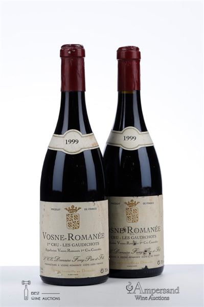 VOSNE ROMANEE LES GAUDICHOTS 1999 - Forey - 2 Bottles