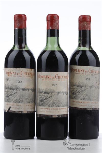 DOMAINE DE CHEVALIER 1955 - Mc - 3 Bottles