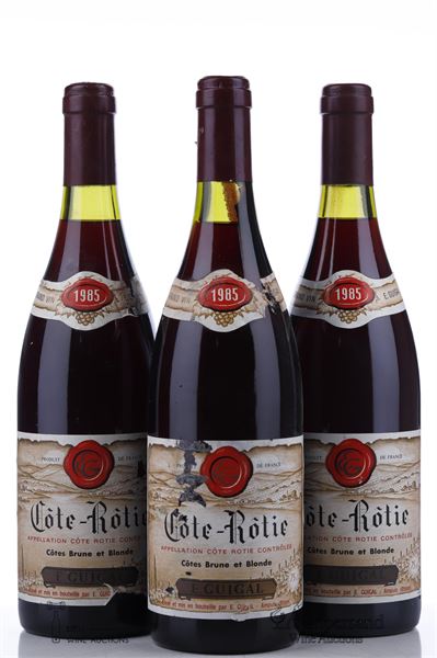 COTE ROTIE COTE BRUNE ET BLONDE 1985 - Guigal - 3 Bottles