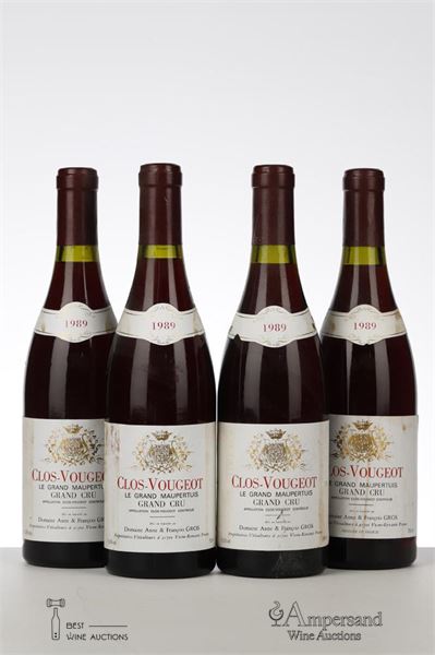 CLOS VOUGEOT LE GRAND MAUPERTUIS 1989 - Anne et Francois Gros - 4 Bottles