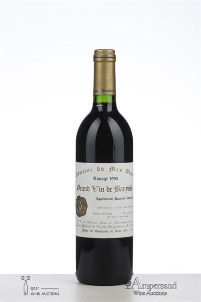 RIMAGE DOMAINE DU MAS BLANC 1993 - Domaine du Mas Blanc - 1 Bottle