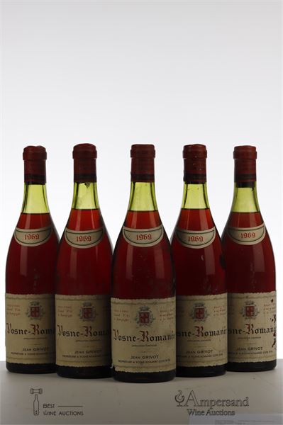 VOSNE ROMANEE 1969 - Jean Grivot - 5 Bottles