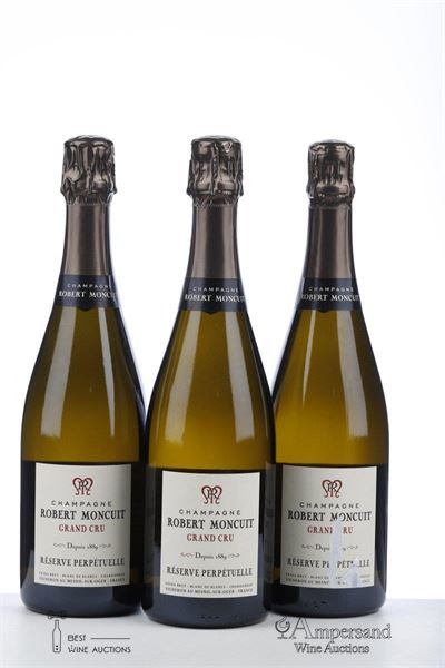 ROBERT MONCUIT RESERVE PERPETUELLE GRAND CRU BLANC DE BLANCS EXTRA BRUT NV - Robert Moncuit - 3 Bottles