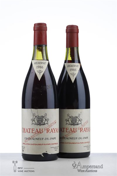 CHATEAUNEUF DU PAPE RAYAS 1986 - Reynaud - 2 Bottles