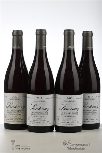 SANTENAY LES CHAMPS CLAUDE VIEILLES VIGNES 2013 - Marc Colin - 4 Bottles