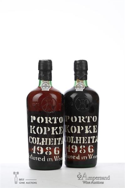 KOPKE COLHEITA PORT 1986 - Kopke - Bottled in 1995 - 2 Bottles