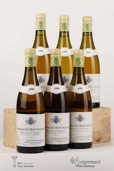 CHASSAGNE MONTRACHET BLANC LES RUCHOTTES 1990 - Ramonet - 6 Bottles
