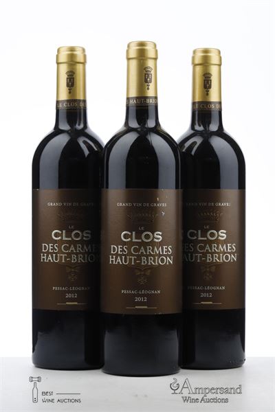 LE CLOS DES CARMES HAUT BRION 2012 - Mc - 3 Bottles
