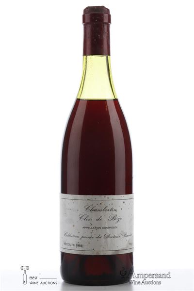 CHAMBERTIN CLOS DE BEZE COLLECTION PRIVEE DU DOCTEUR BAROLET Docteur Barolet 1969 - 1 Bottle