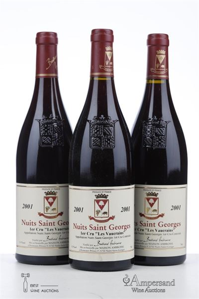 NUITS ST GEORGES LES VAUCRAINS 2001 - Bertrand Ambroise - 3 Bottles