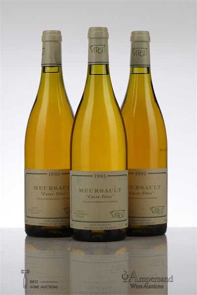 MEURSAULT CASSE TETES 1995 - Verget - 3 Bottles