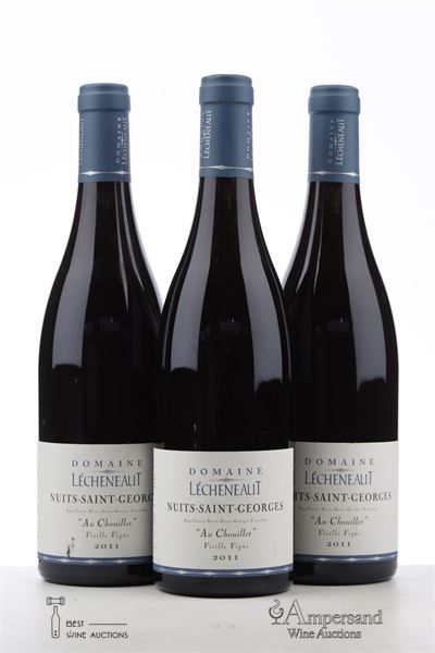 NUITS ST GEORGES AU CHOUILLET VIEILLE VIGNE 2011 - Lecheneaut - 3 Bottles
