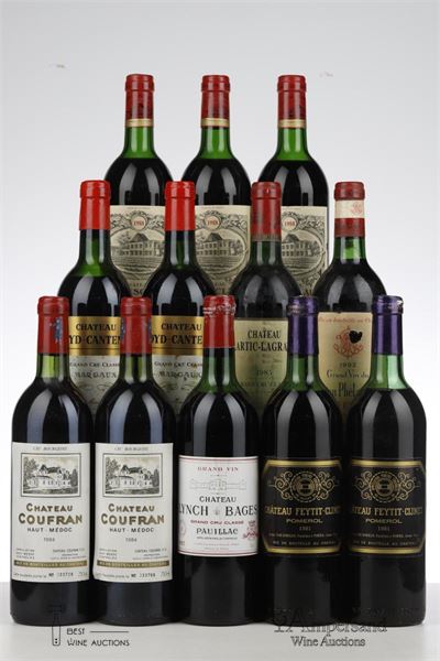 MIXED LOT BORDEAUX 80 TIES - Mc - 12 Bottles