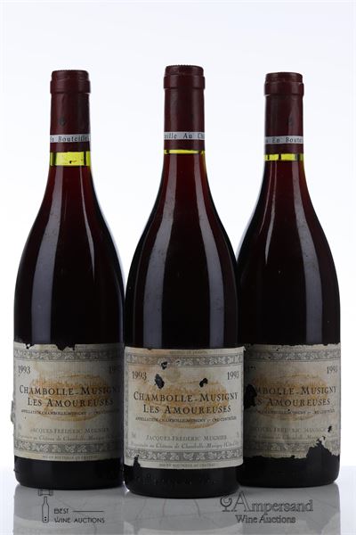 CHAMBOLLE MUSIGNY LES AMOUREUSES 1993 - Jacques Frederic Mugnier - 3 Bottles