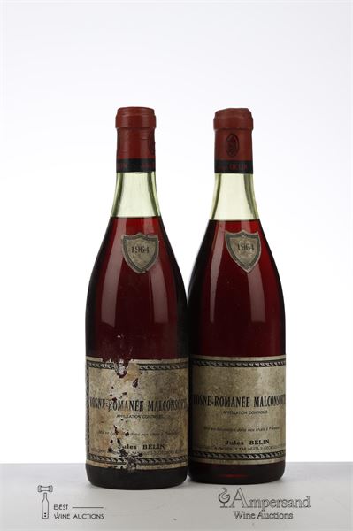 VOSNE ROMANEE MALCONSORTS 1964 - Jules Belin - 2 Bottles