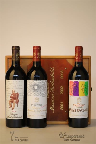 MOUTON ASSORTMENT 2001-2002-2003 NV - Mc - 1 Bottle - Owc 3