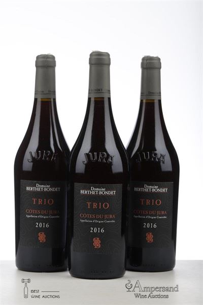 COTES DU JURA ROUGE TRIO 2016 - Berthet Bondet - 3 Bottles