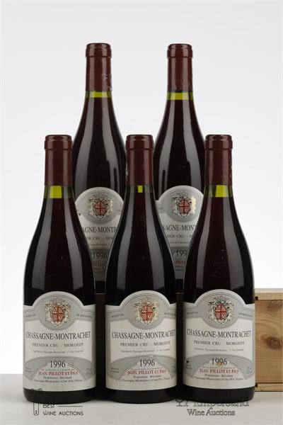 CHASSAGNE MONTRACHET MORGEOT 1996 - Jean Pillot - 5 Bottles