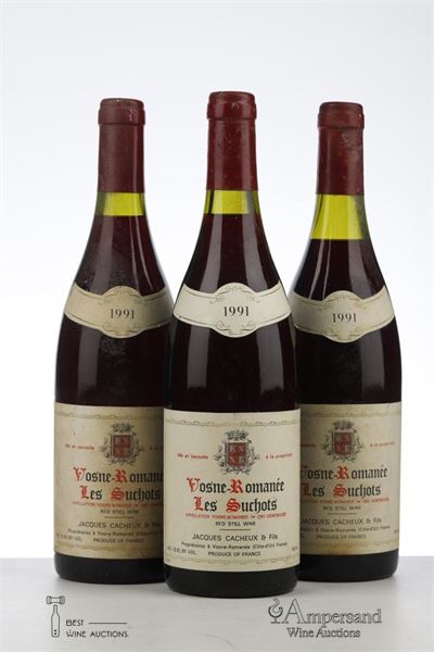 VOSNE ROMANEE LES SUCHOTS 1991 - Jacques Cacheux - 3 Bottles