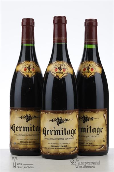 HERMITAGE ROUGE 1999 - Bernard Faurie - 3 Bottles