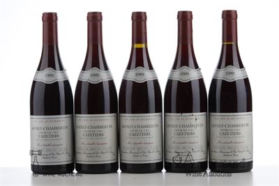 GEVREY CHAMBERTIN LES CAZETIERS 1989 - Bruno Clair - 5 Bottles