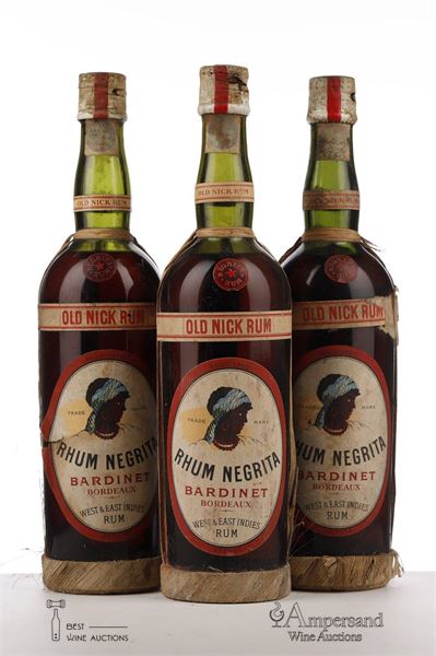 NEGRITA OLD NICK RHUM NV - Bardinet - 3 Bottles
