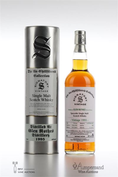 1995 GLEN ROTHES 18 Y - Signatory Vintage - Alc 46% - Bottled on 11/13 - Cask: 6180 - Bottle 151 of 772 - Matured in 1st Fill Sherry Butt - 1 Bottle - Oc 1