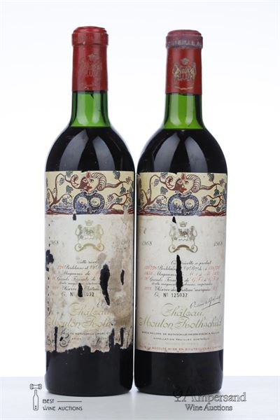MOUTON ROTHSCHILD 1968 - Mc - 2 Bottles