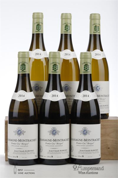 CHASSAGNE MONTRACHET BLANC MORGEOT 2014 - Ramonet - 6 Bottles