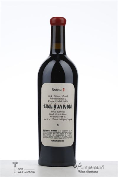 DISTENTA SYRAH 2019 - Sine Qua Non - 1 Bottle
