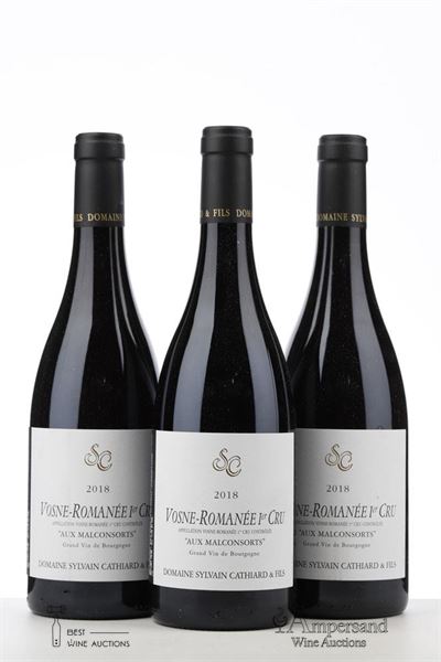 VOSNE ROMANEE AUX MALCONSORTS 2018 - Sylvain Cathiard - 3 Bottles