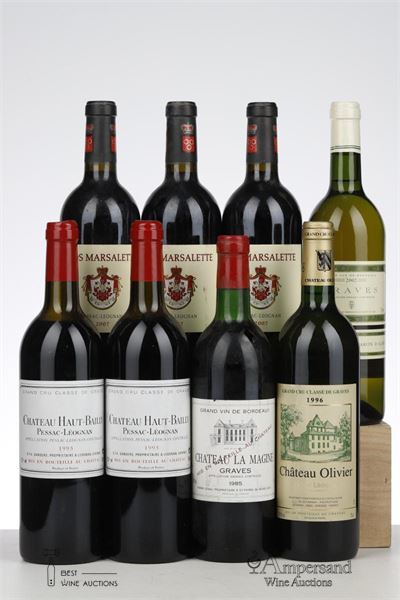 MIXED LOT PESSAC LEOGNAN + GRAVES MIXED - Mc - 8 Bottles