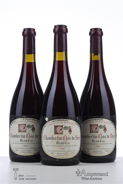 CHAMBERTIN CLOS DE BEZE 1992 - Pierre Damoy - 3 Bottles